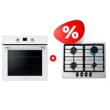 Жиынтық Встраиваемый духовой шкаф Haier HOQ-K4AAN3WB + Haier газ пісіру беті HHX-M64CNX 