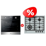 Комплект Встраиваемый духовой шкаф Haier HOX-P11CGBX + Газовая варочная поверхность Haier HHX-M64CWFX