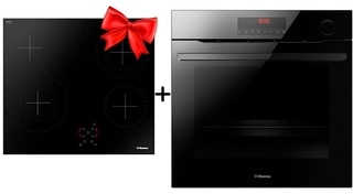 Комплект Встраиваемый духовой шкаф Hansa BOEB698699 + Электрическая варочная поверхность Hansa BHC66577 