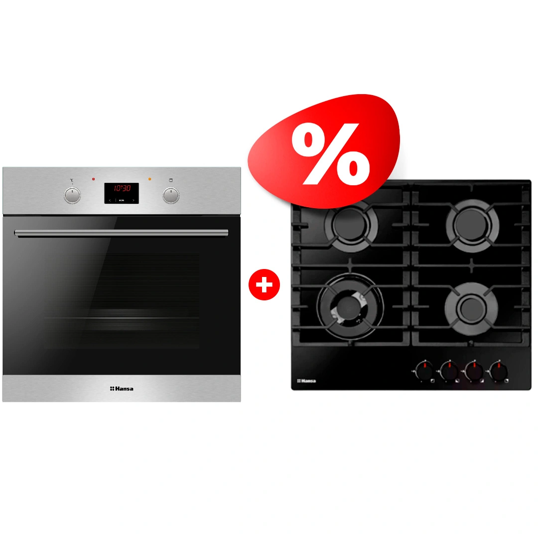 Жиынтық Hansa кіріктірілген тұмшапеш BOEI684121 + Hansa газ пісіру беті BHKS671830 