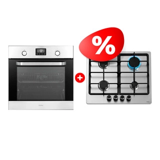 Комплект Встраиваемый духовой шкаф Haier HOX-P11HFX + Газовая варочная поверхность Haier HHX-M64CNX 