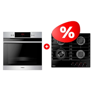 Жиынтық HANSA кіріктірілетін электр пеші BOEI684605 + Hansa газ пісіру беті BHKS671830 