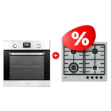 Комплект Встраиваемый духовой шкаф Haier HOX-P11HFX + Газовая варочная поверхность Haier HHX-M64CWFX 