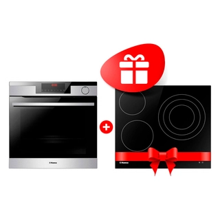 Жиынтық Встраиваемый духовой шкаф Hansa BOEI698699 + Hansa шыны керамикалық электр беті BHC66216 