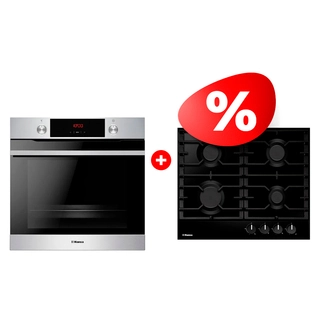 Жиынтық HANSA кіріктірілетін электр пеші BOEI684605 + Hansa газ пісіру беті BHGS630301 