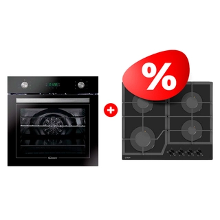 Комплект Встраиваемый духовой шкаф Candy FCT615NXL + Газовая варочная поверхность Candy CHXG64CNB 