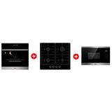 Комплект Встраиваемый духовой шкаф Haier HOX-FP3ABX + Встраиваемая микроволновая печь Haier HMX-BTG259X + Газовая варочная поверхность Haier HHX-G64CNB 