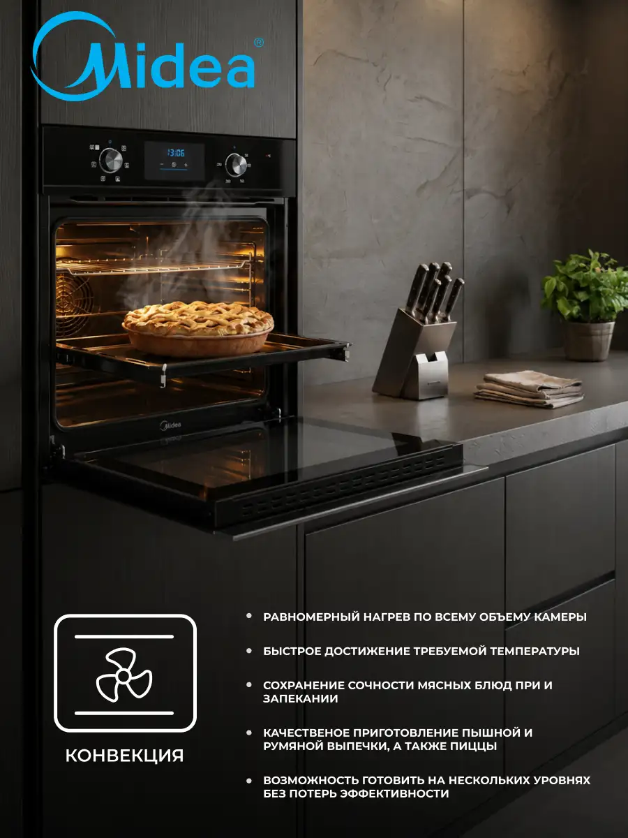 Кіріктірілетін пеш Midea MO22000 GB - фото 12