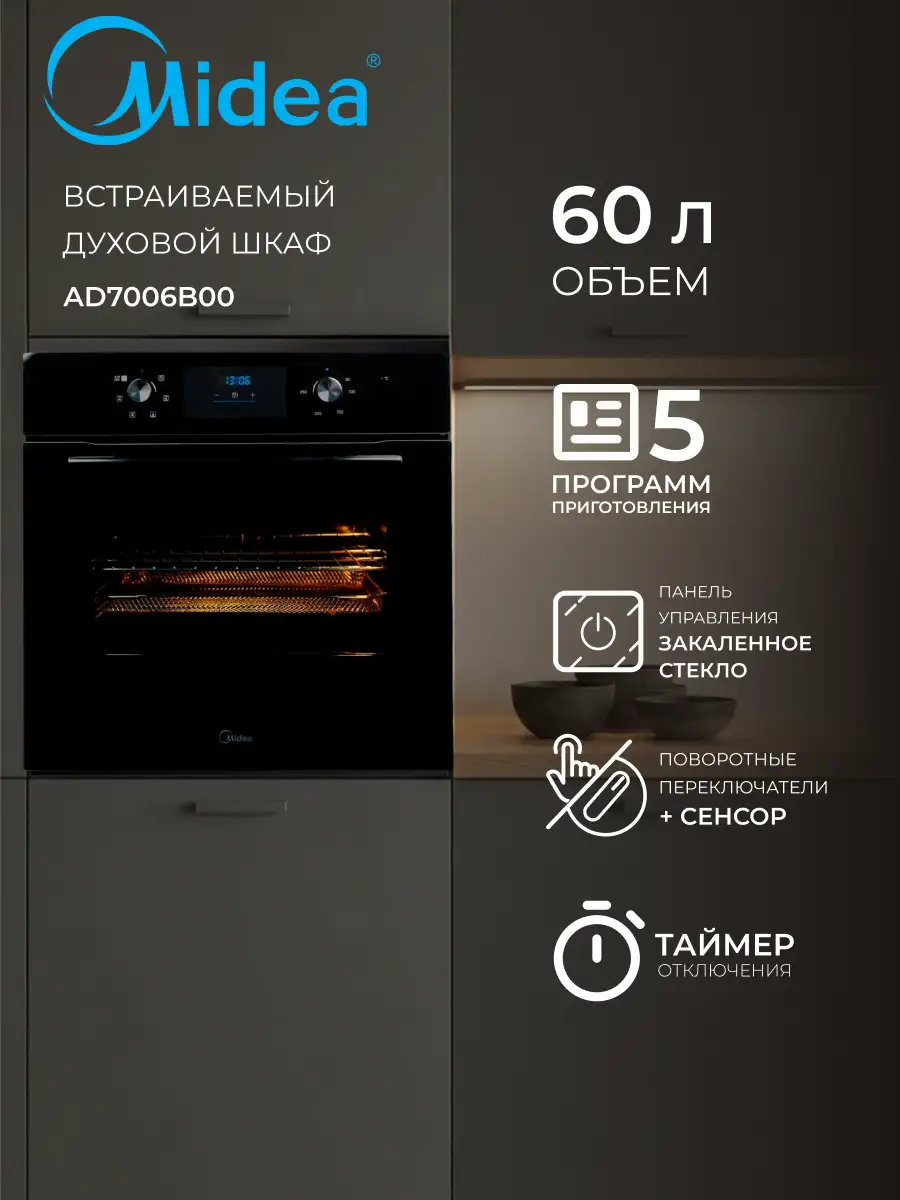 Жиынтық Midea MO22000 GB + Midea MH60I550GB + Midea MG684TGB  - фото 2