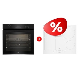 Комплект Встраиваемый духовой шкаф Beko BBIR13300XC + Варочная панель Beko HII64200FMTW 