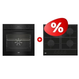 Комплект Встраиваемый духовой шкаф Beko BBIE17300B + Встраиваемая варочная панель Газ Beko HILG642C5SB 