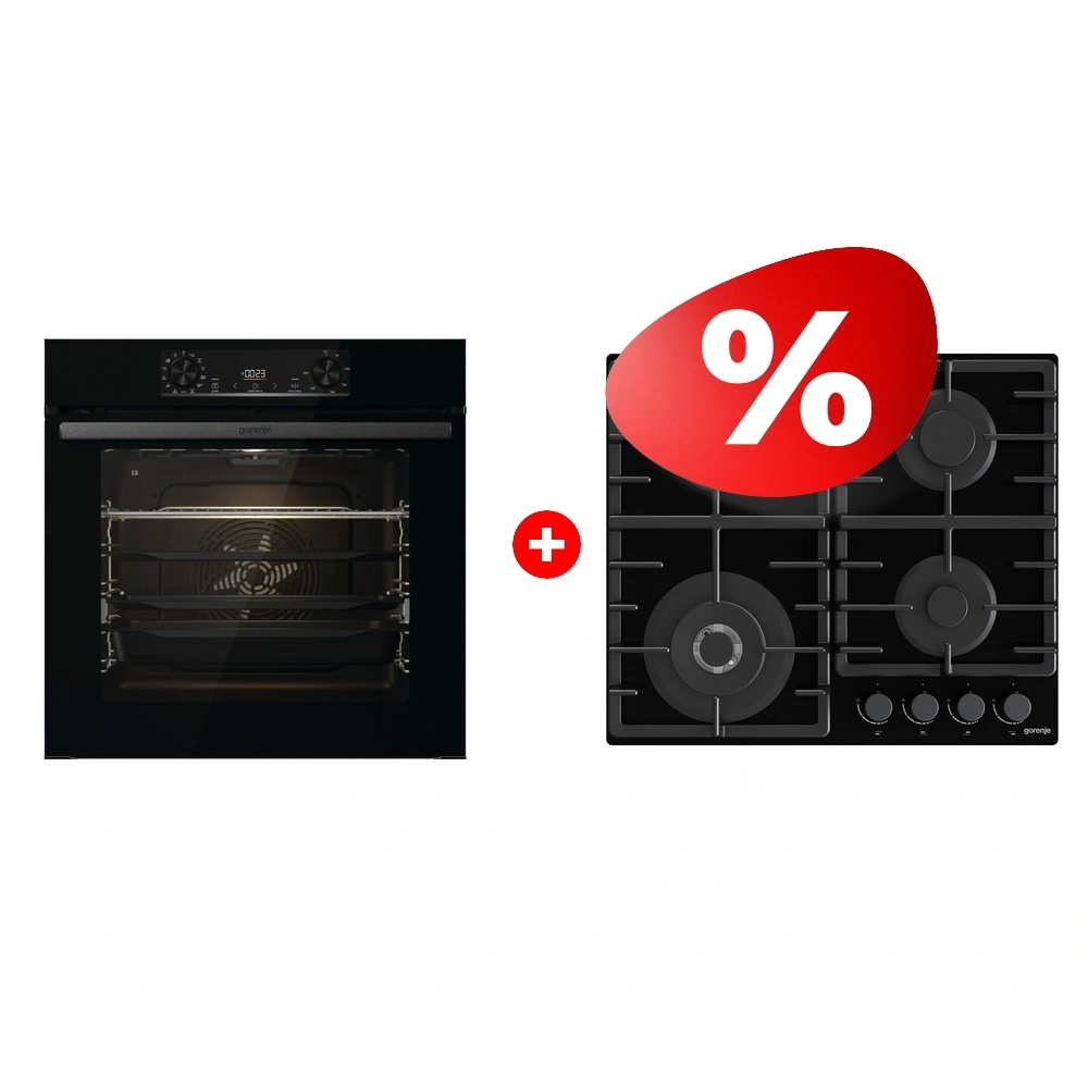 Комплект Встраиваемый духовой шкаф Gorenje BPS6737E14BG + Встраиваемая варочная панель Газ Gorenje GTW641BHF 
