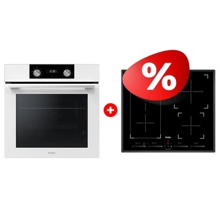 Жиынтық Встраиваемый духовой шкаф Haier HOQ-K2ANN3WB + Индукционная варочная панель Haier HHY-Y64FVB 