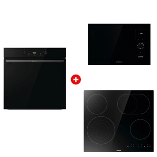 Комплект Духовой шкаф Gorenje BOS6737E20FBG + Стеклокерамическая варочная панель Gorenje ECT646BSCE + Встраиваемая микроволновая печь Gorenje BM235G1SYB 