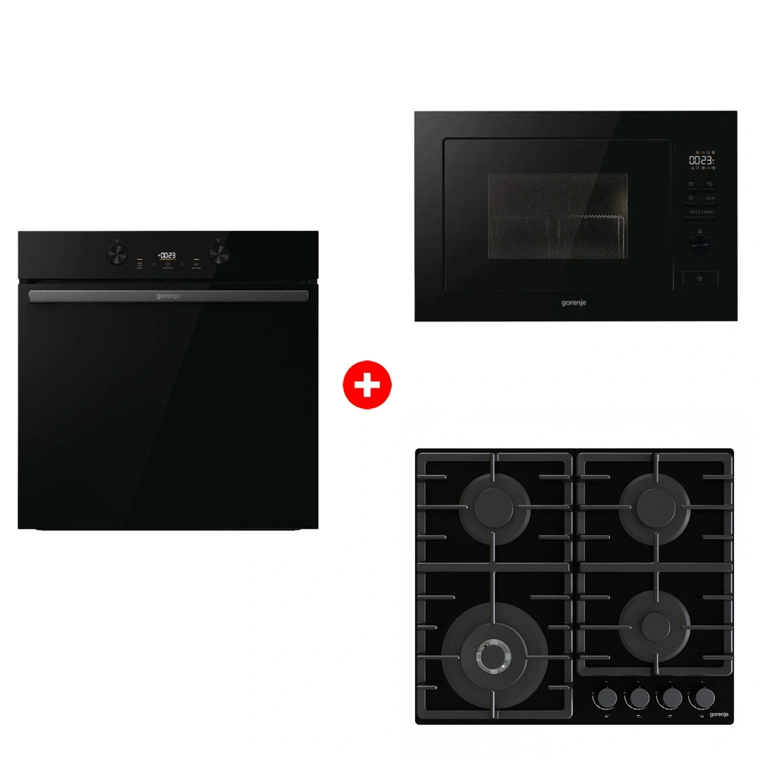 Комплект Духовой шкаф Gorenje BOS6737E20FBG + Встраиваемая микроволновая печь Gorenje BM251M2BG + Встраиваемая варочная панель Газ Gorenje GTW641BHF 