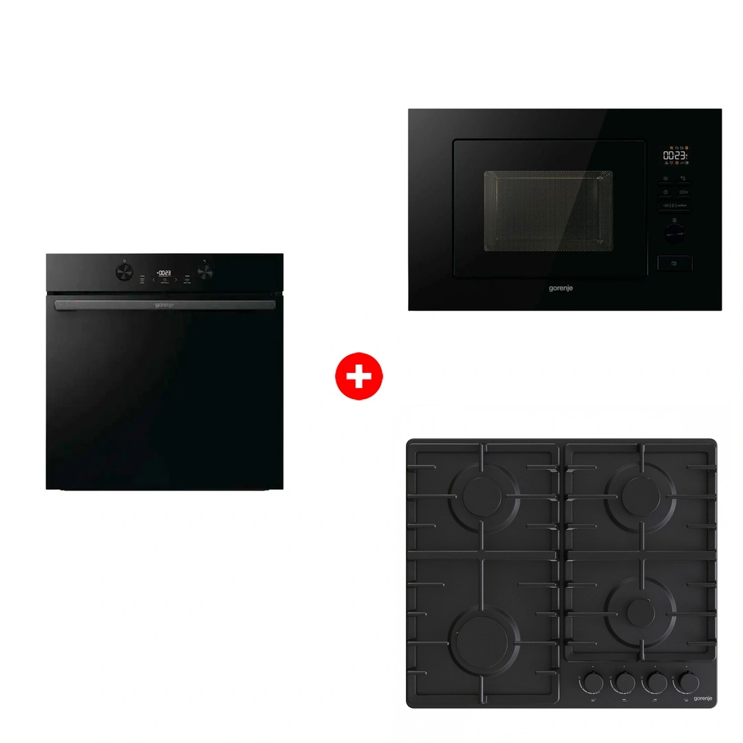 Комплект Встраиваемый духовой шкаф Gorenje BOS6737E05DBG + Встраиваемая микроволновая печь Gorenje BM201M2BG + Встраиваемая варочная панель Gorenje G641BHF 