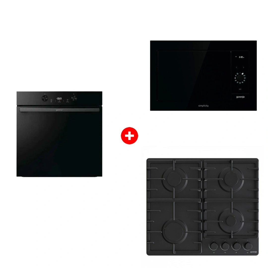 Комплект Встраиваемый духовой шкаф Gorenje BOS6737E05DBG + Встраиваемая микроволновая печь Gorenje BM235G1SYB + Встраиваемая варочная панель Gorenje G641BHF 