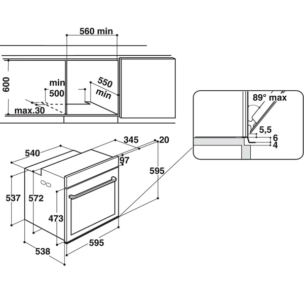 Встраиваемый духовой шкаф Hotpoint 7OFI4 851 SH IX HA - фото 7