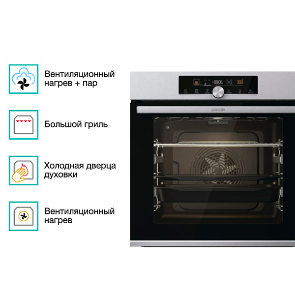 Встраиваемый духовой шкаф Gorenje BOS6747A01X - фото 3