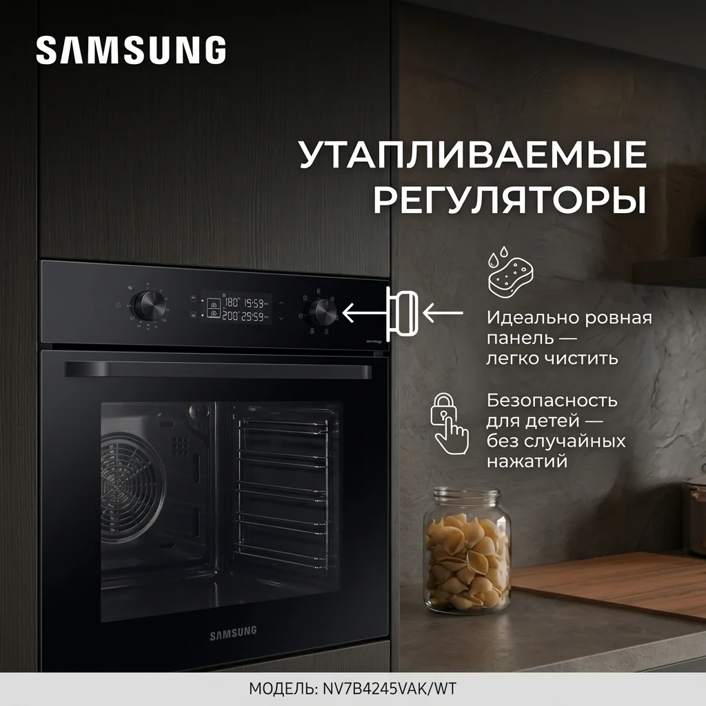 Встраиваемый духовой шкаф Samsung NV7B4245VAK/WT - фото 5