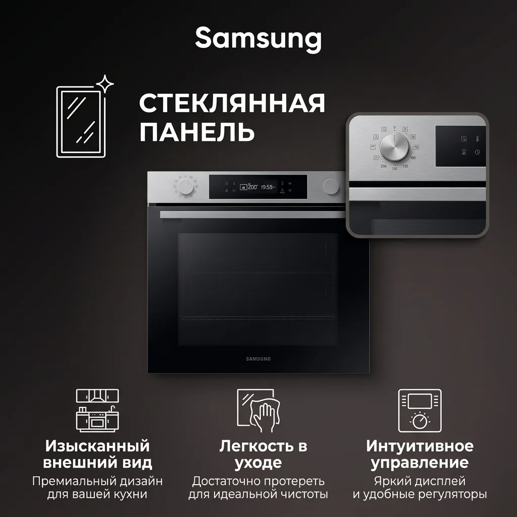 SAMSUNG кіріктірілетін электр пеші NV7B4125ZAS/WT - фото 9