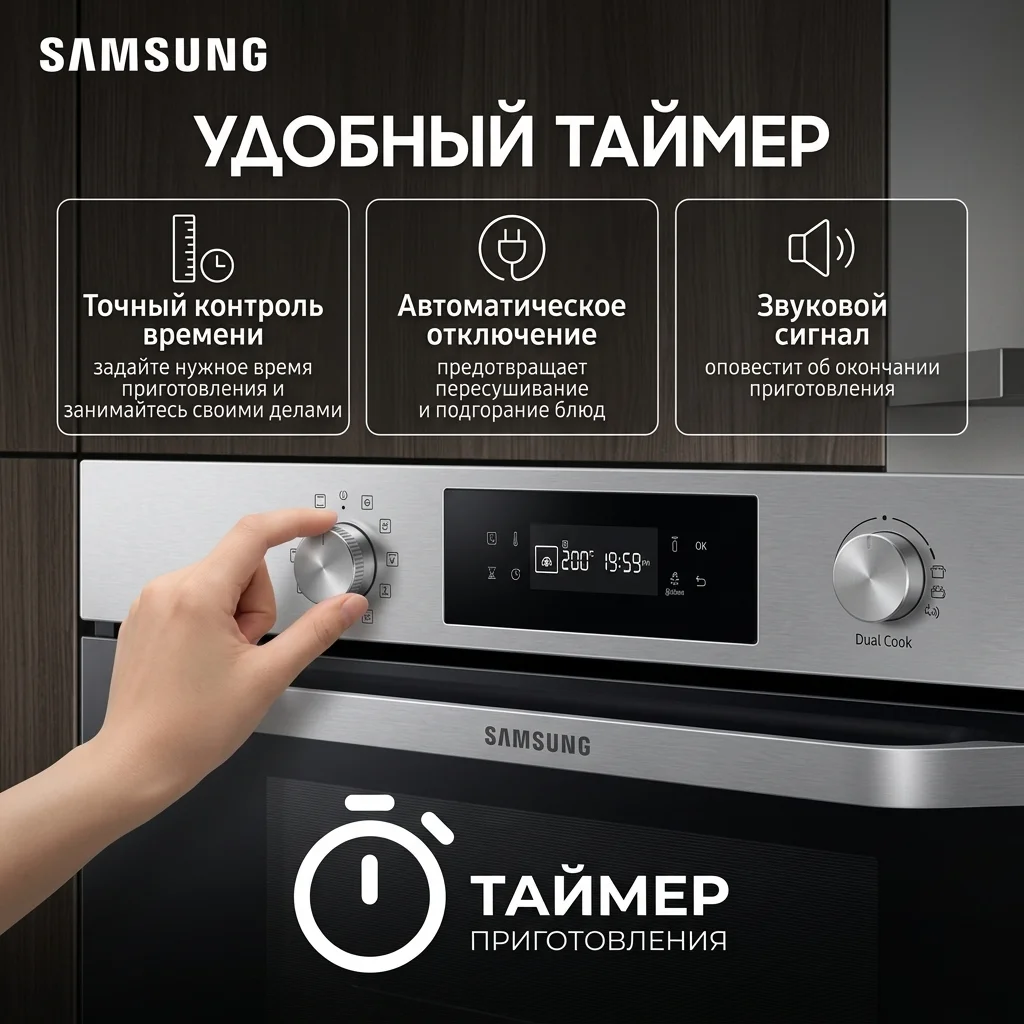 SAMSUNG кіріктірілетін электр пеші NV7B4125ZAS/WT - фото 11