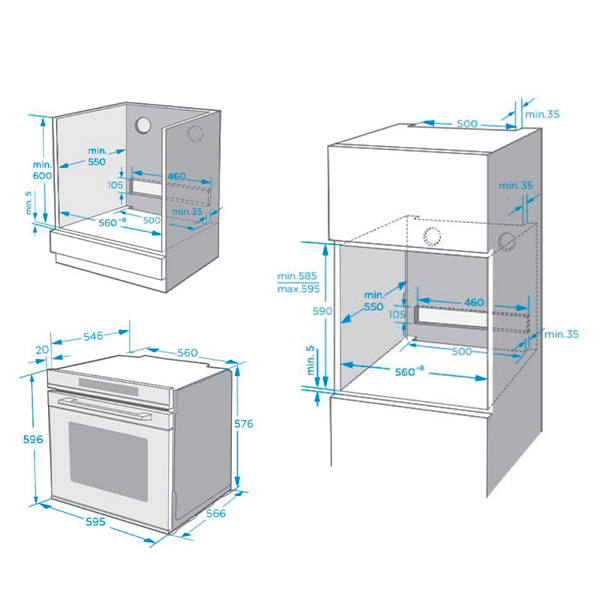 Midea кіріктірілген тұмша шкафы MO740CEX - фото 4