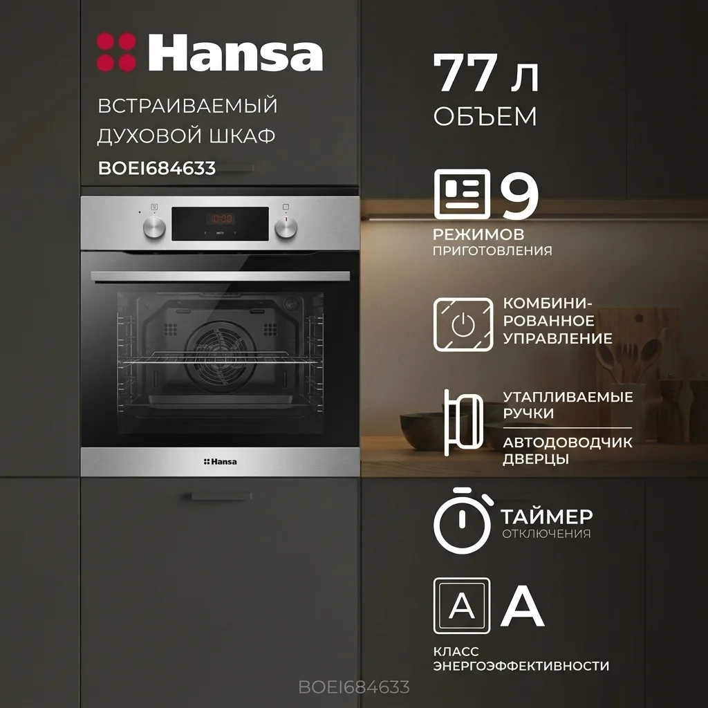 Встраиваемый духовой шкаф Hansa BOEI684633 - фото 4