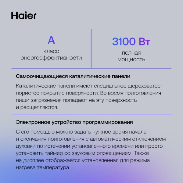 Комплект Встраиваемый духовой шкаф Haier HOX-P11CGBG + Газовая варочная поверхность Haier HHX-G64CNB  - фото 15