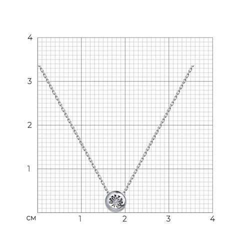 Колье Diamant 52-270-01074-1 42см 1,77гр. 
