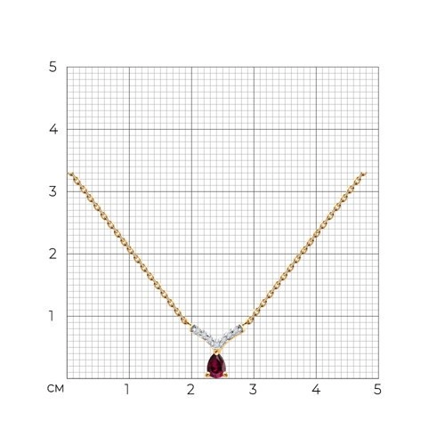 Колье Sokolov 4070015 45см 1,44гр. 