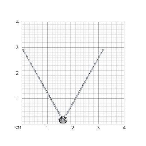 Колье Diamant 52-270-01080-1 38см 1,48гр. 