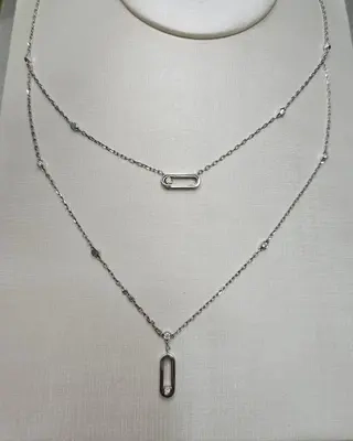 Колье Deimantas 116139981 0,34Ct VS1/H VG-Cut 58см 