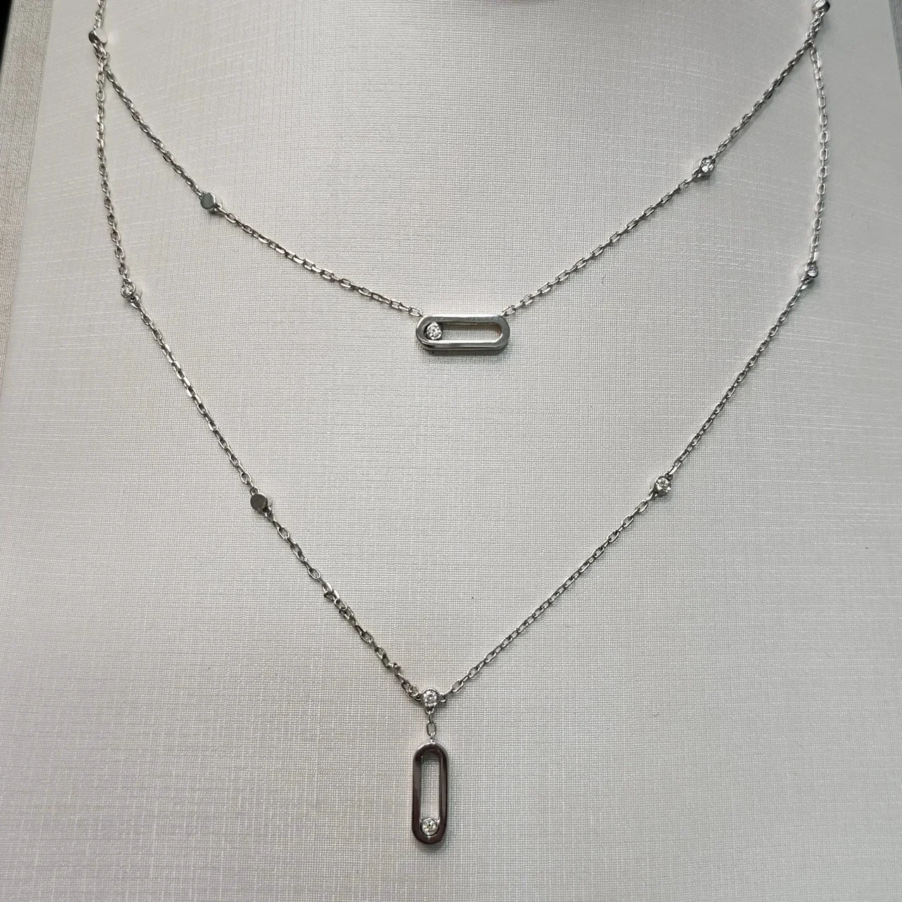 Колье Deimantas 116139981 0,34Ct VS1/H VG-Cut 58см  - фото 2