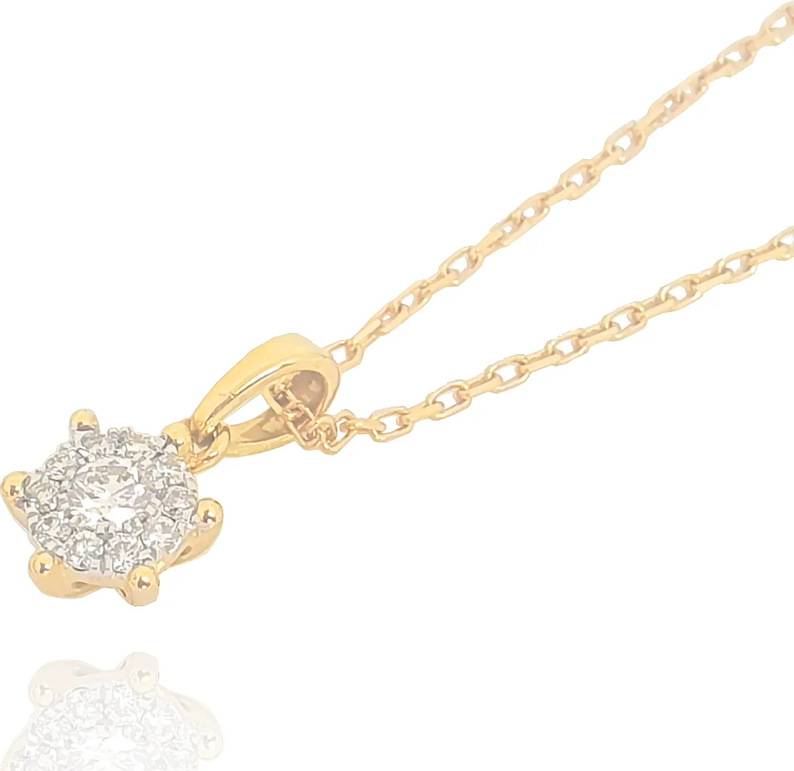 Колье Goldos Premium SDP1824-1 45см 2,2гр 0,13ct.  - фото 3