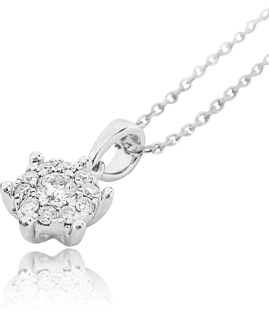 Колье Goldos Premium SDP1824W 45см 1,9гр 0,13ct.  - фото 3