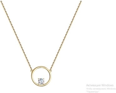 Цепь Diamant 51-170-00977-1 длина 45 см, вес 2.31 г золото, плетение якорное 