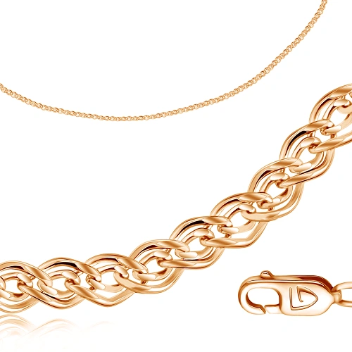 Цепь Бронницкий Ювелир 11050500155 55см 7,15гр.  - фото 2