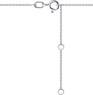 Колье Diamant 52-270-01768-1 длина 42 см вес 1.5 г золото, бриллиант, сапфир 