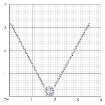 Колье Diamant 52-270-02319-1_45 длина 45 см вес 1.94 г золото, бриллиант 120025504 