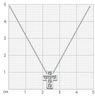 Колье Diamant 52-270-01345-1 длина 45 см вес 2.21 г золото, бриллиант 