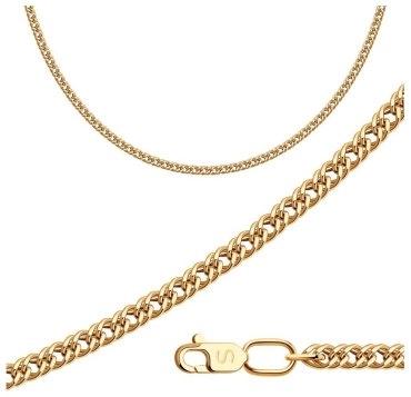 Цепь SOKOLOV 582010506 длина 50 см, вес 3.55 г золото, плетение двойной ромб 