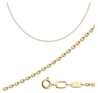 Цепь SOKOLOV 581030508_50 длина 50 см, вес 4.75 г золото, плетение якорное 