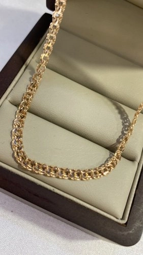 Цепь Anara zoloto Бисмарк цепь золото длина 50 см, вес 3.89 г золото, плетение бисмарк 