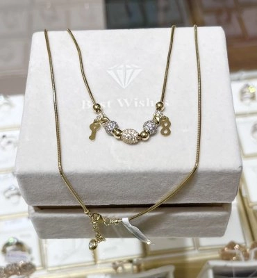 Колье Exclusive Gold 75677 длина 55 см вес 8.96 г золото, фианит 