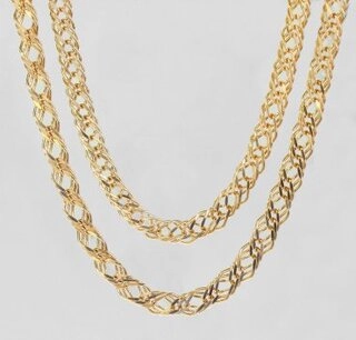 Цепь Alami 2706699 длина 55 см, вес 8.5 г золото, плетение тройной ромб 