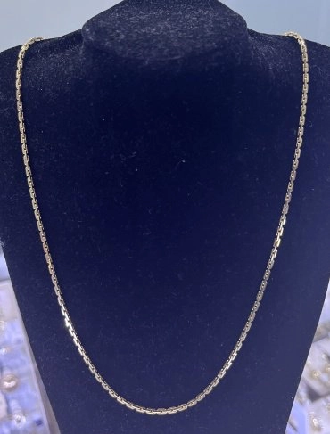 Цепь БРИЗ 4578733 длина 55 см, вес 11.9 г золото, плетение якорное 