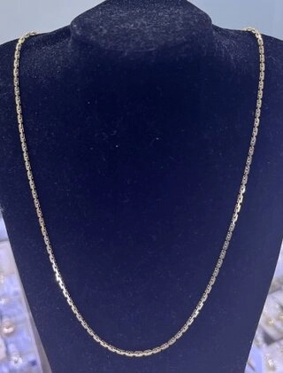 Цепь БРИЗ 4578733 длина 55 см, вес 11.9 г золото, плетение якорное 