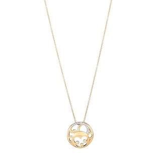 Колье Damiani 10712д/887AS 45см 2,39гр 0,039ct.