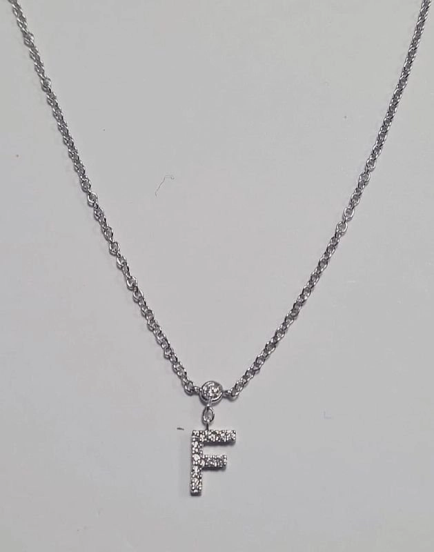 Колье Crivelli 6335/3 буква F 45см 